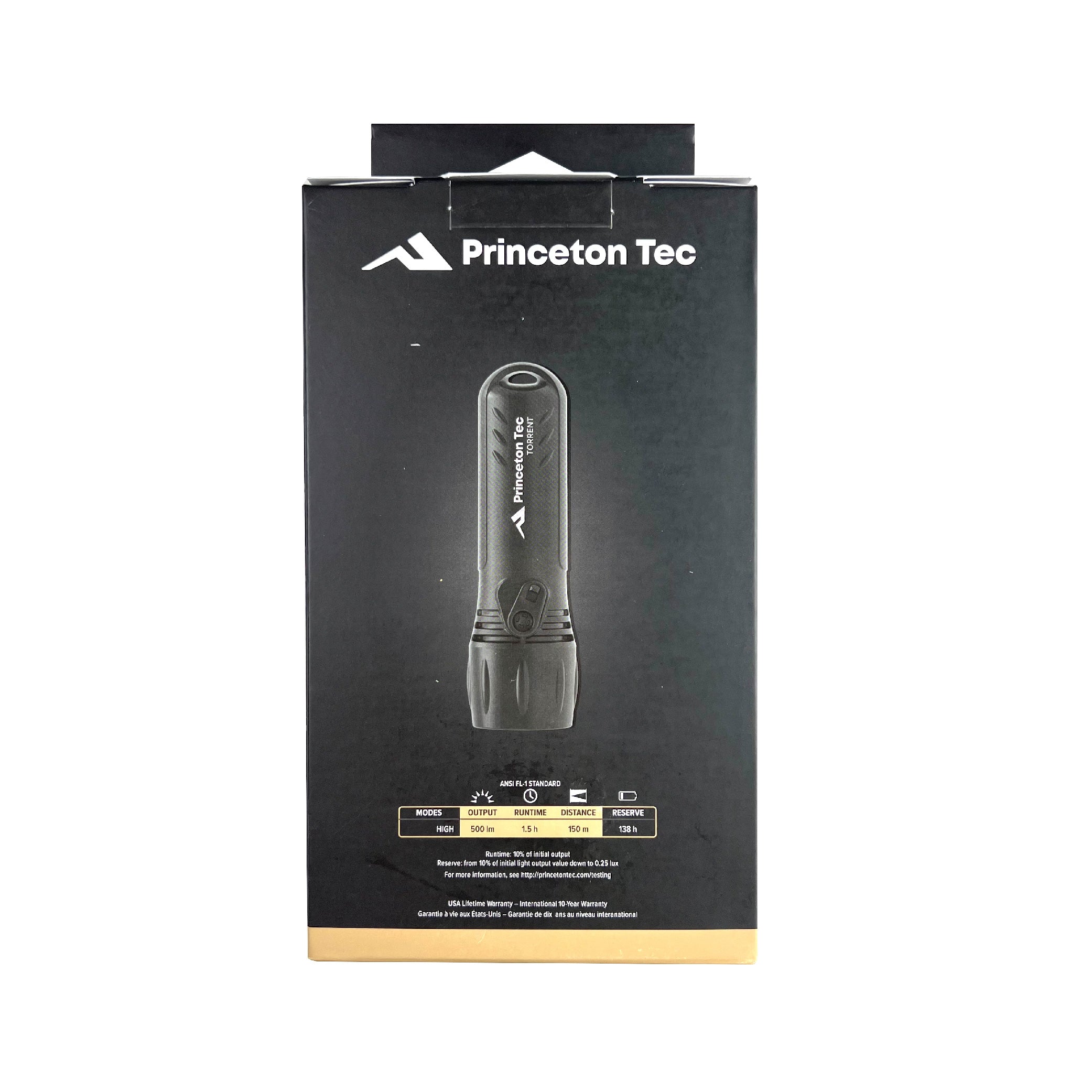 Princeton Tec Tactical Flashlight Box Packaging - Multi-Mode LED Compact Torch