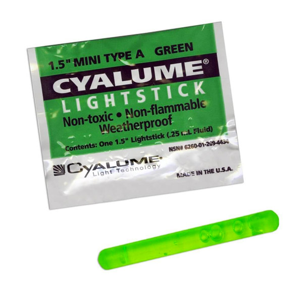 Cyalume 1.5" Mini ChemLight, Light Stick 4hr