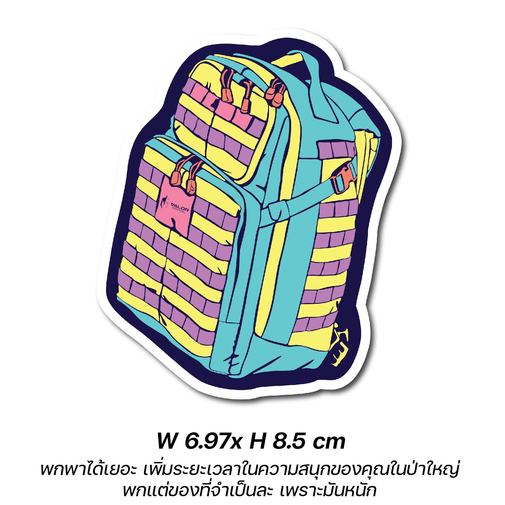 สติกเกอร์ VALOR PX -  Sticker Color of fighter SET 6 PCS สติกเกอร์ชุด 6 ชิ้น