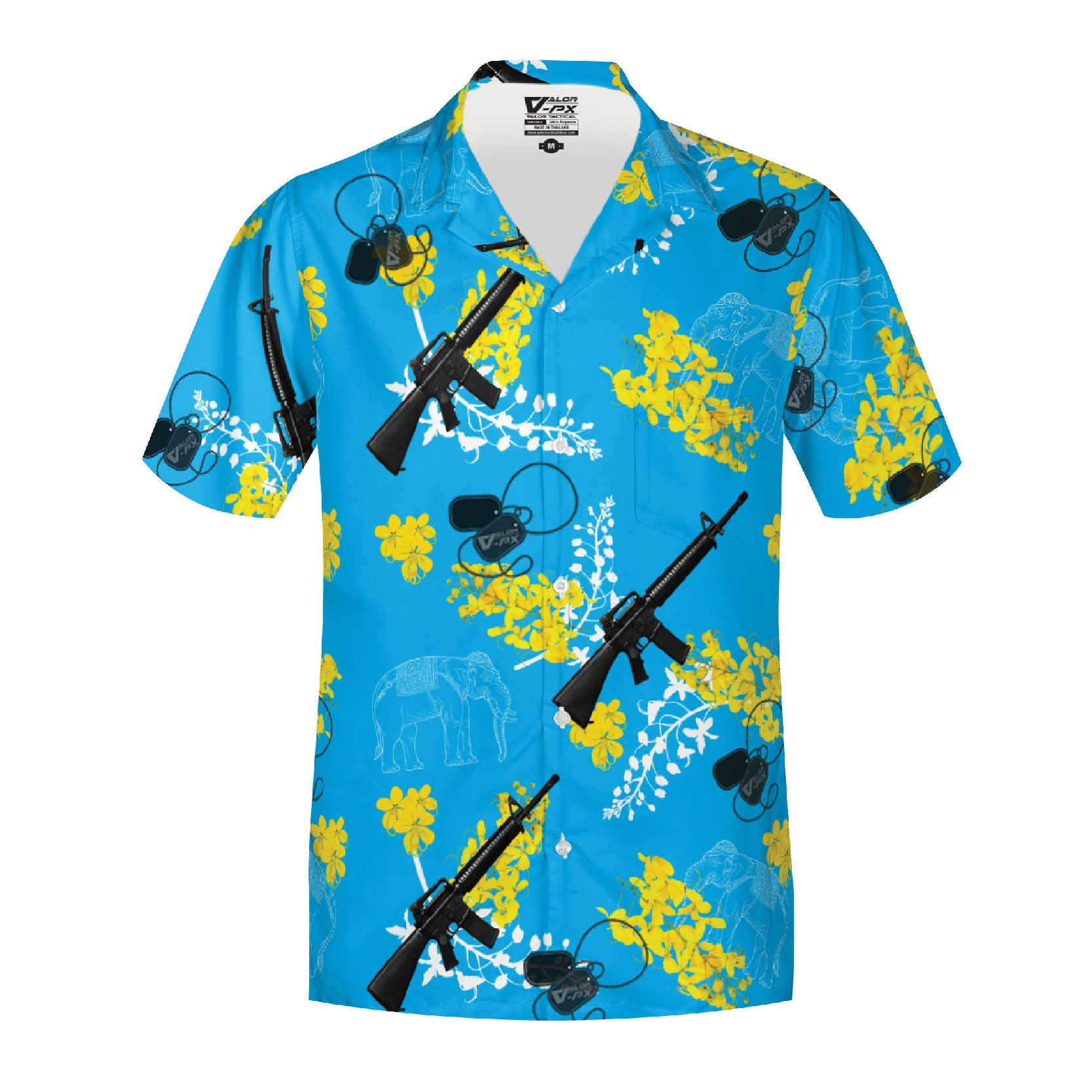 Valor PX Hawaii Shirt - ไอยรา ห้าห้าหก [Blue]