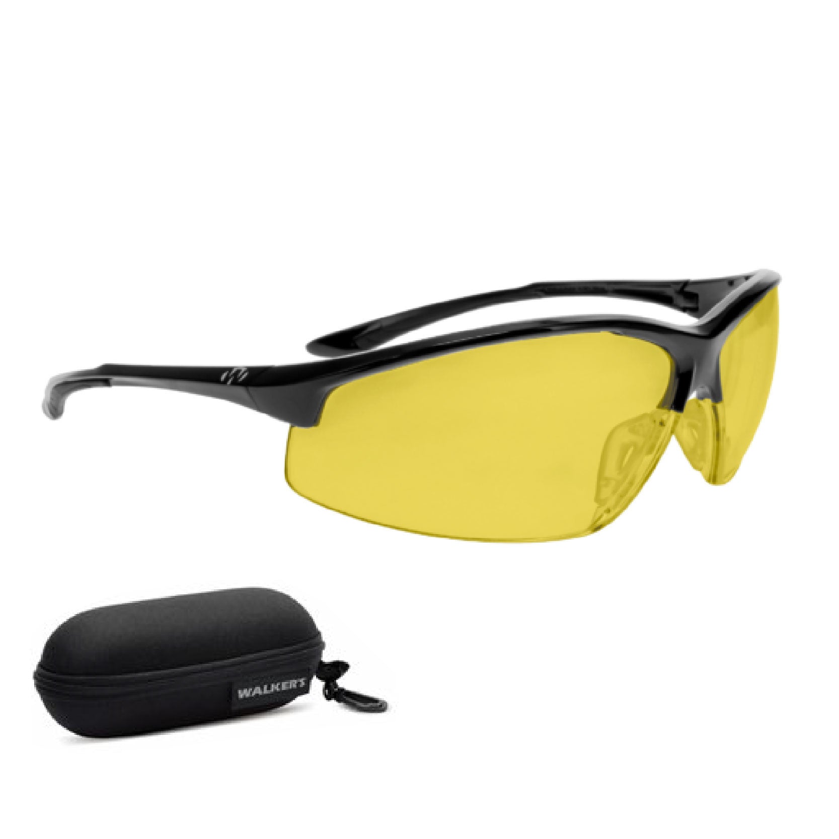 Walker's Ikon Tanker Shooting Glasses Full Frame with Case *Defects Lens* - side view