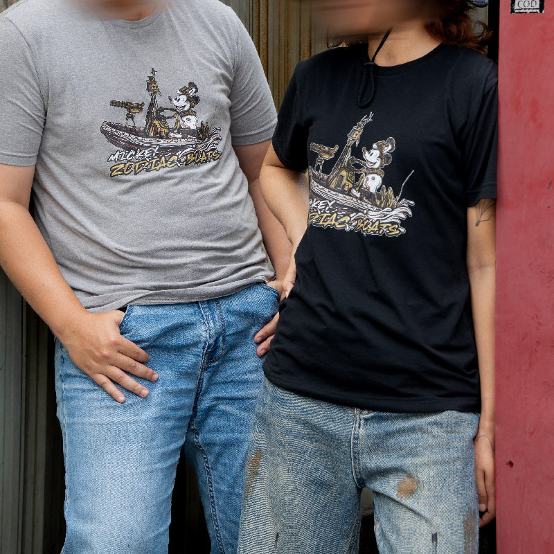 เสื้อยืดสกรีนลาย VALOR PX - Mickey Zodiac Boats T-Shirt 2024