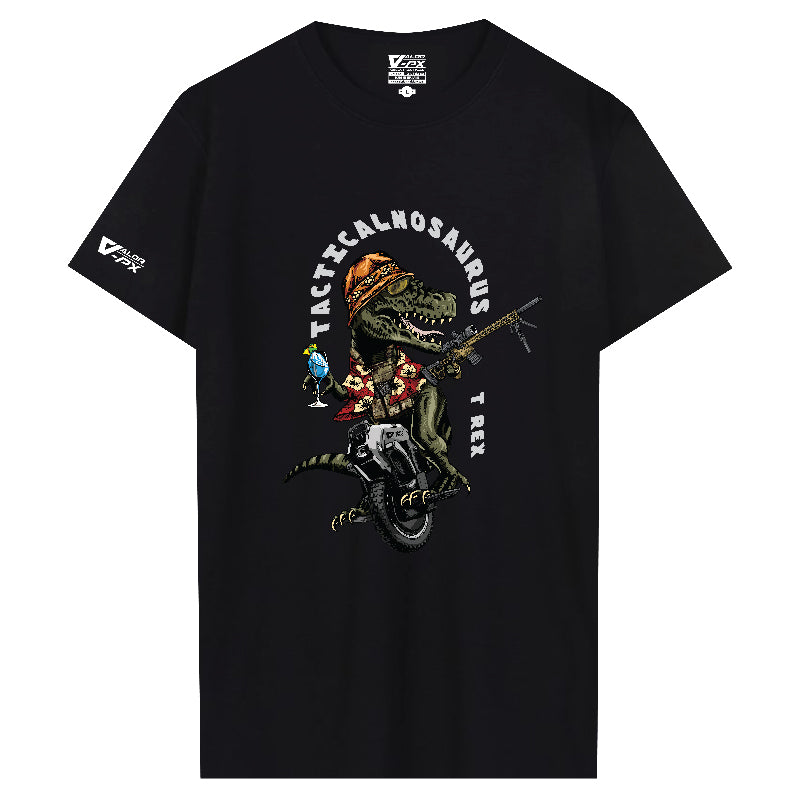 เสื้อยืดสกรีนลาย VALOR PX - Tacticalnosaurus T Rex T-Shirt 2024 เสื้อใส่เที่ยว ลายกราฟฟิค