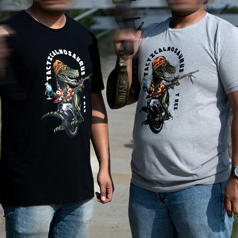เสื้อยืดสกรีนลาย VALOR PX - Tacticalnosaurus T Rex T-Shirt 2024 เสื้อใส่เที่ยว ลายกราฟฟิค