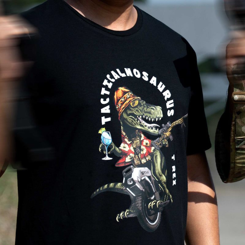 เสื้อยืดสกรีนลาย VALOR PX - Tacticalnosaurus T Rex T-Shirt 2024 เสื้อใส่เที่ยว ลายกราฟฟิค