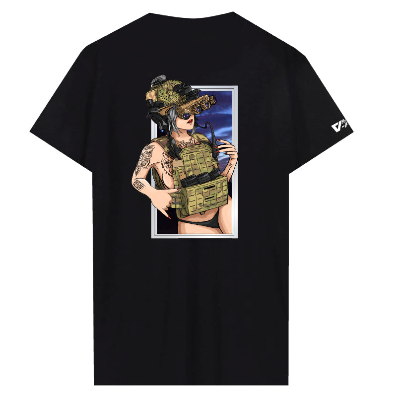 เสื้อยืดสกรีนลาย VALOR PX - Night OPS T-Shirt 2024 เสื้อใส่เที่ยว ลายกราฟฟิค