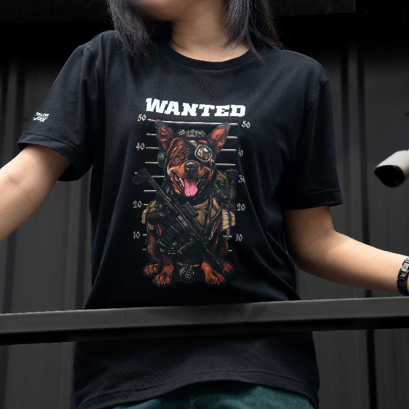 เสื้อยืดสกรีนลาย VALOR PX - Wanted T-Shirt 2024 เสื้อใส่เที่ยว ลายกราฟฟิค