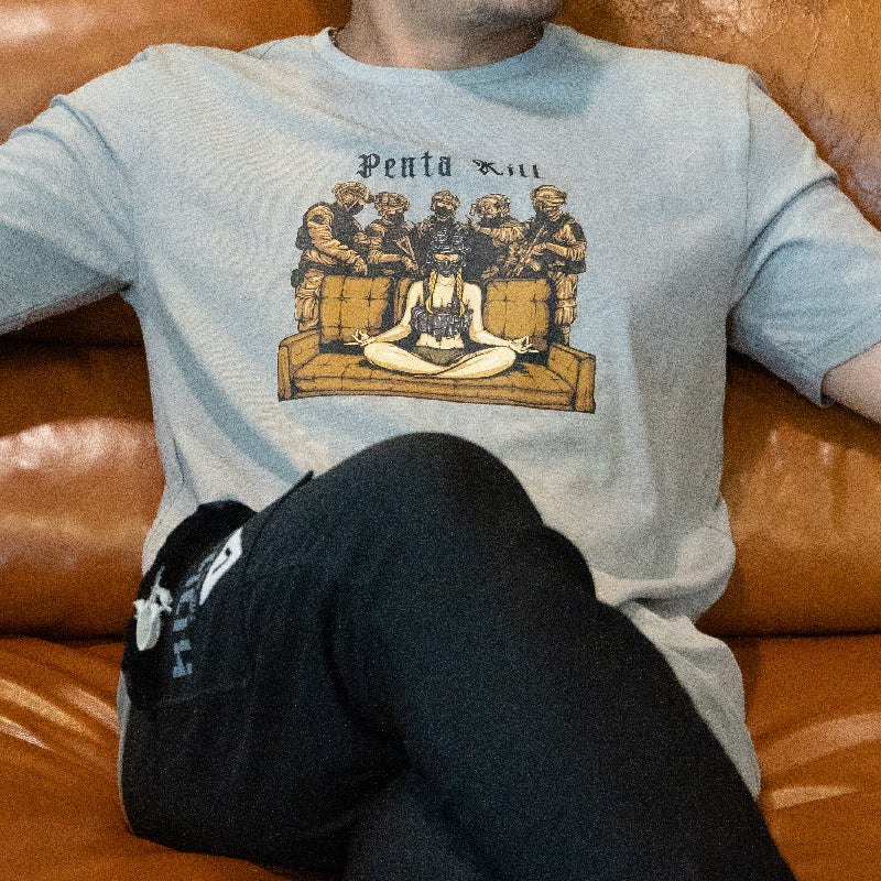 เสื้อยืดสกรีนลาย VALOR PX - Penta Kill T-Shirt 2024 เสื้อใส่เที่ยว ลายกราฟฟิค