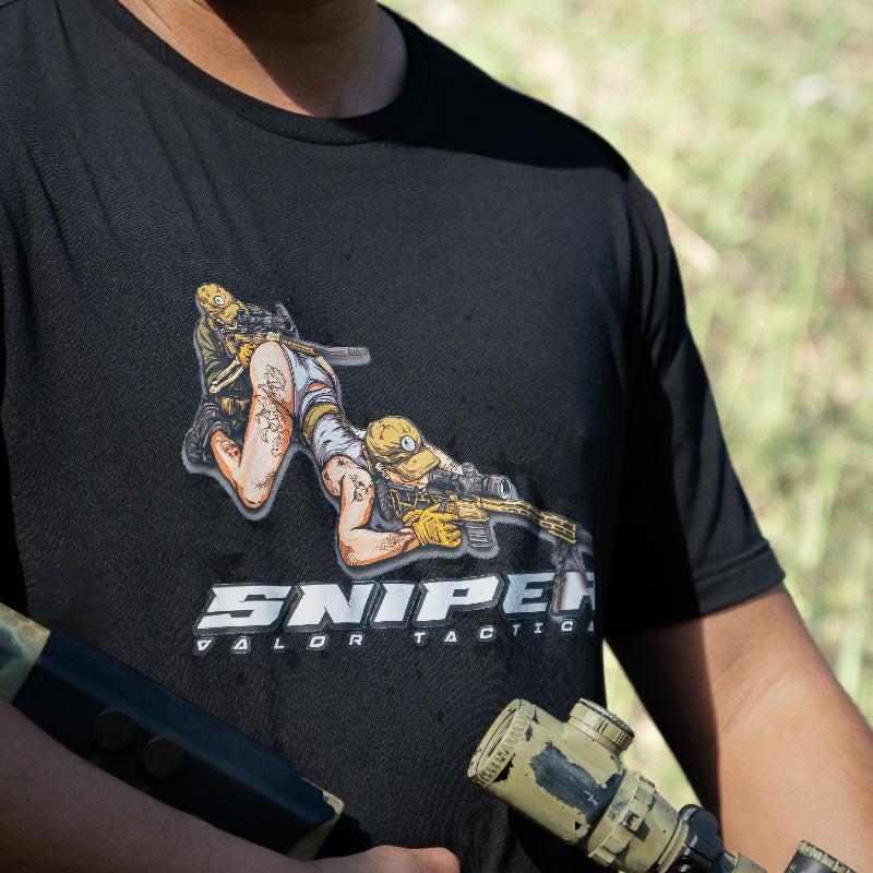 เสื้อยืดสกรีนลาย VALOR PX - Sniper T-Shirt 2024 เสื้อใส่เที่ยว ลายกราฟฟิค