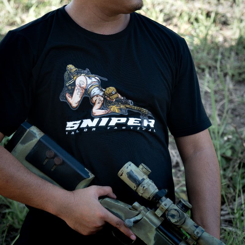 เสื้อยืดสกรีนลาย VALOR PX - Sniper T-Shirt 2024 เสื้อใส่เที่ยว ลายกราฟฟิค