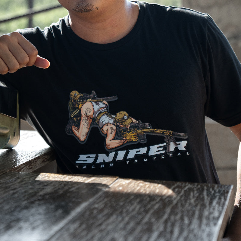 เสื้อยืดสกรีนลาย VALOR PX - Sniper T-Shirt 2024 เสื้อใส่เที่ยว ลายกราฟฟิค