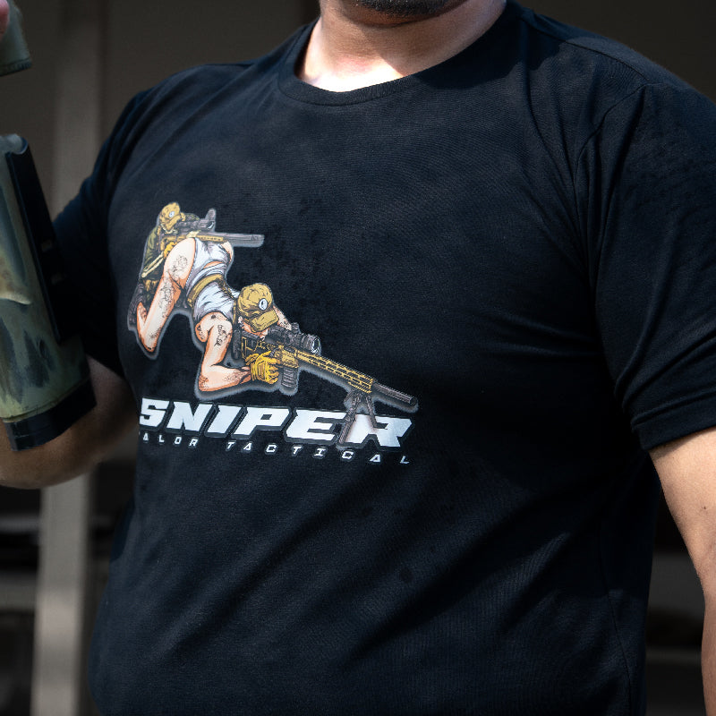 เสื้อยืดสกรีนลาย VALOR PX - Sniper T-Shirt 2024 เสื้อใส่เที่ยว ลายกราฟฟิค