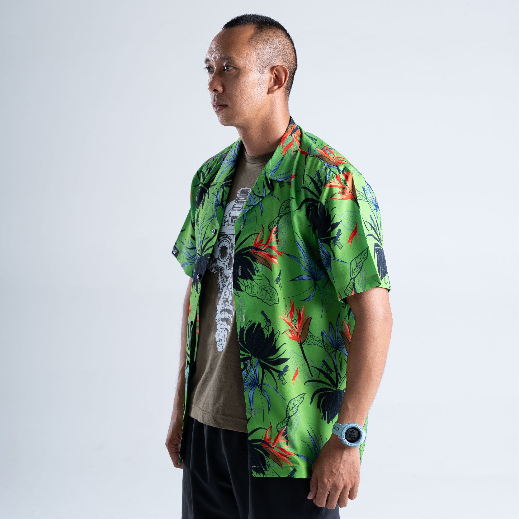 เสื้อฮาวาย VALOR PX - Gun Flower Hawaii Shirts เสื้อใส่เที่ยว ฮาวายเชิ้ต