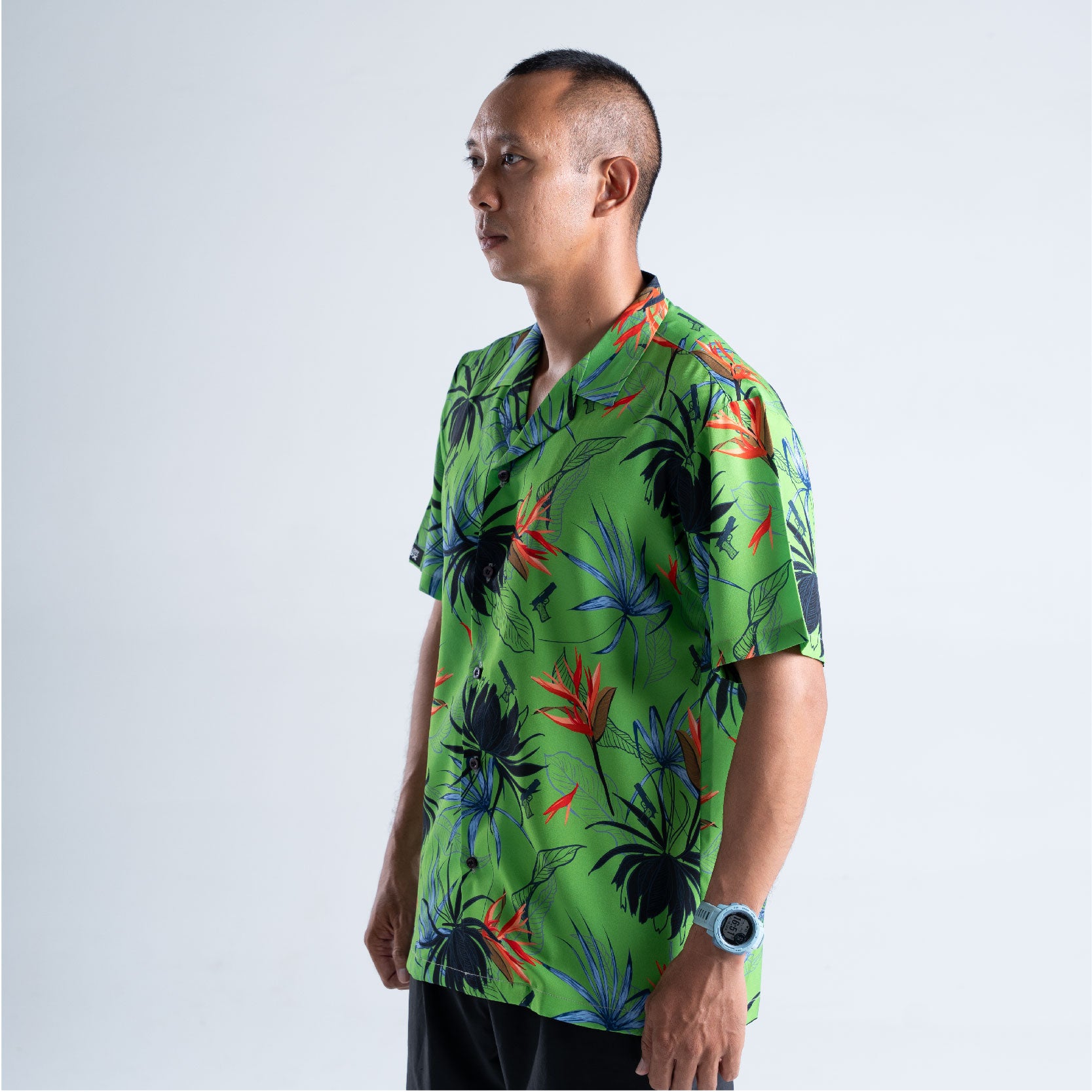 เสื้อฮาวาย VALOR PX - Gun Flower Hawaii Shirts เสื้อใส่เที่ยว ฮาวายเชิ้ต