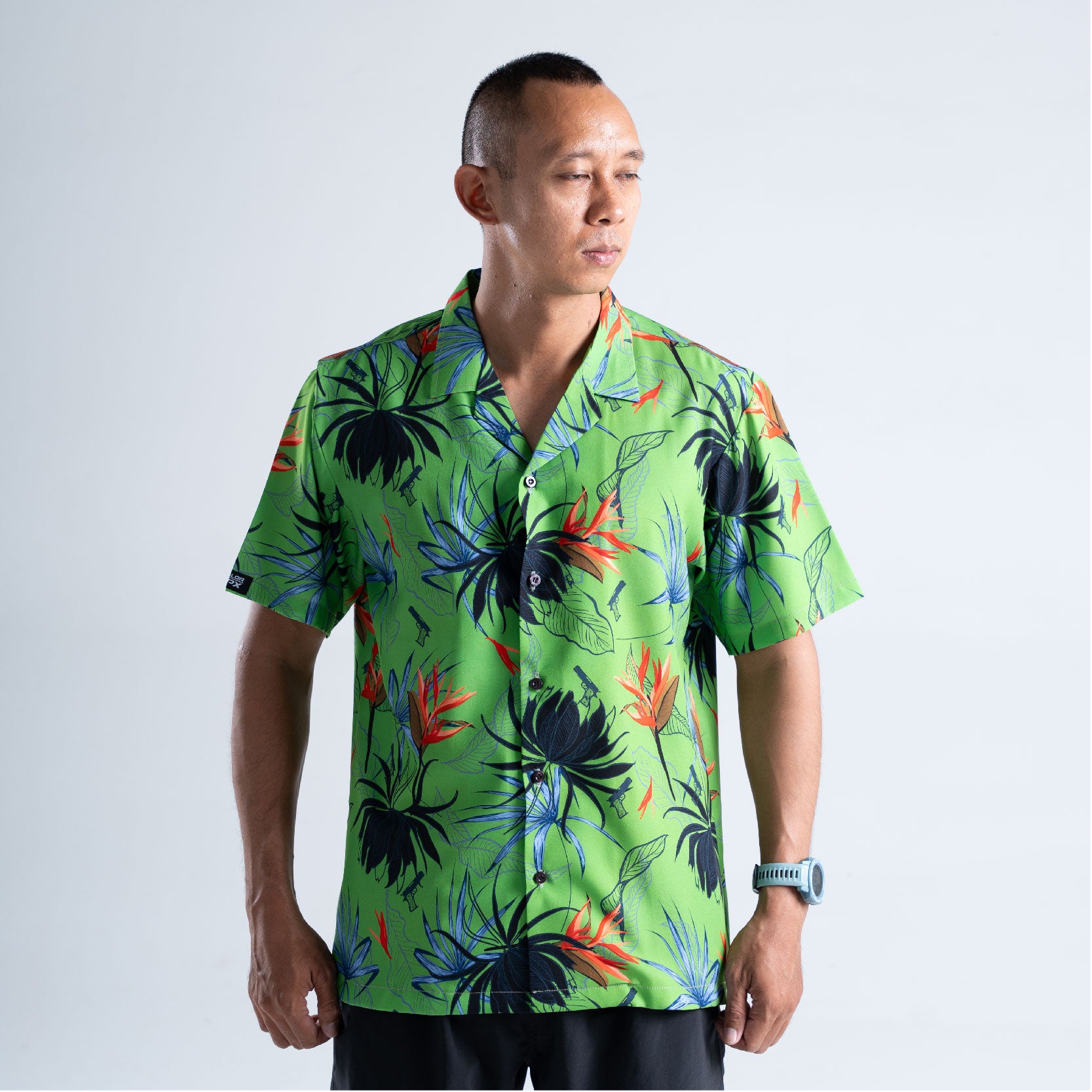 เสื้อฮาวาย VALOR PX - Gun Flower Hawaii Shirts เสื้อใส่เที่ยว ฮาวายเชิ้ต