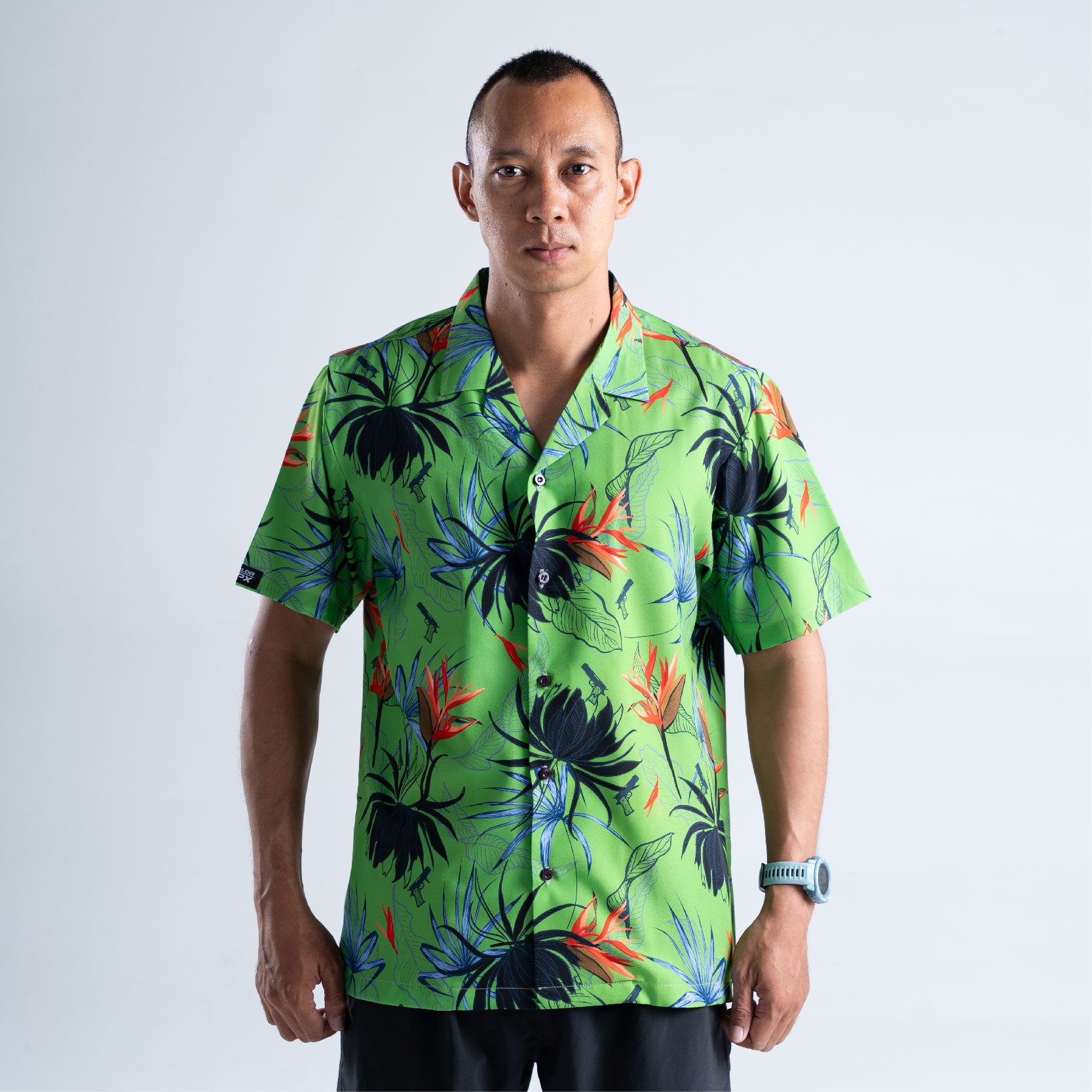 เสื้อฮาวาย VALOR PX - Gun Flower Hawaii Shirts เสื้อใส่เที่ยว ฮาวายเชิ้ต
