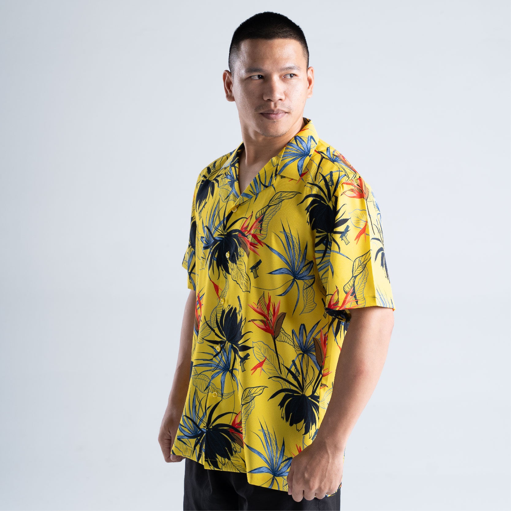 เสื้อฮาวาย VALOR PX - Gun Flower Hawaii Shirts เสื้อใส่เที่ยว ฮาวายเชิ้ต