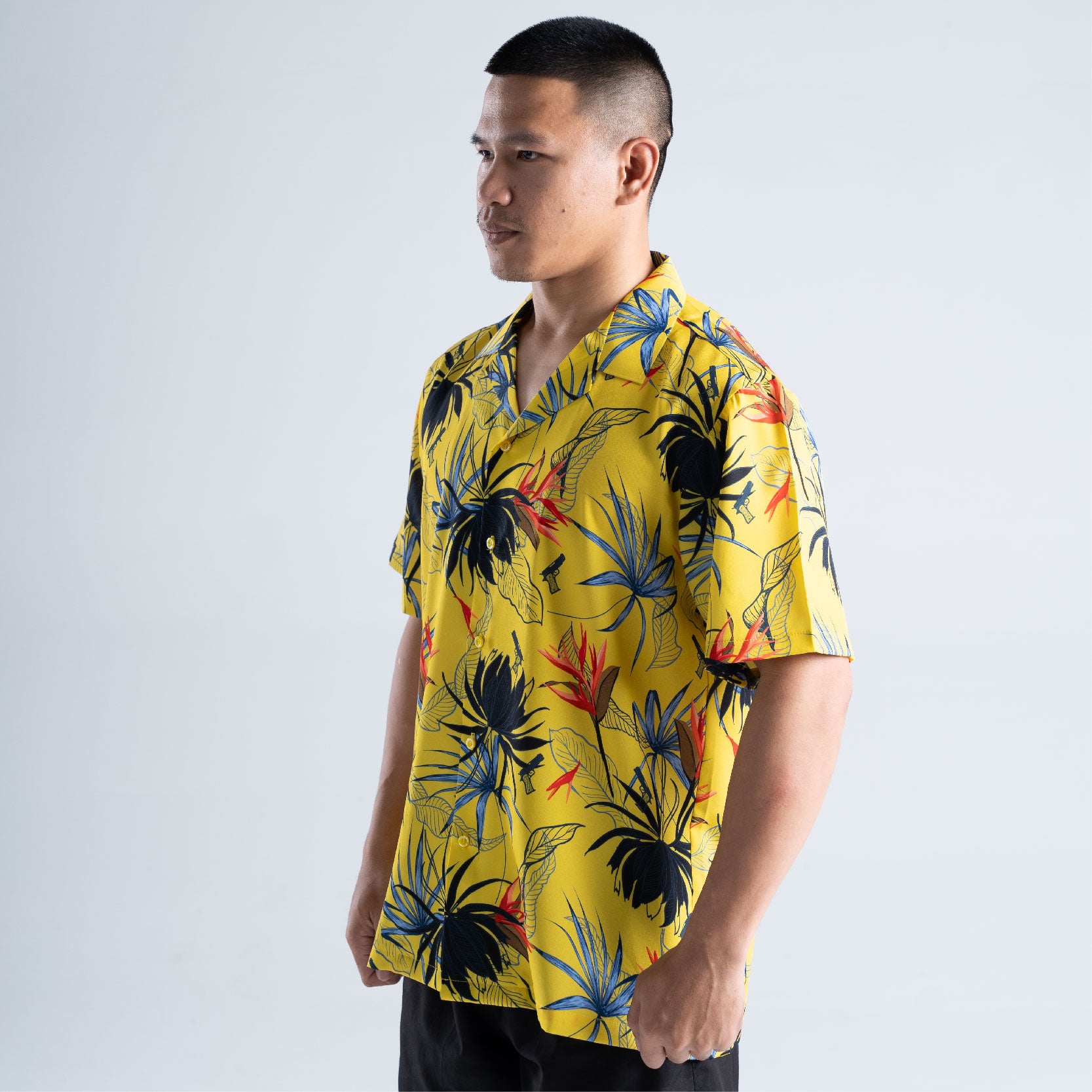 เสื้อฮาวาย VALOR PX - Gun Flower Hawaii Shirts เสื้อใส่เที่ยว ฮาวายเชิ้ต