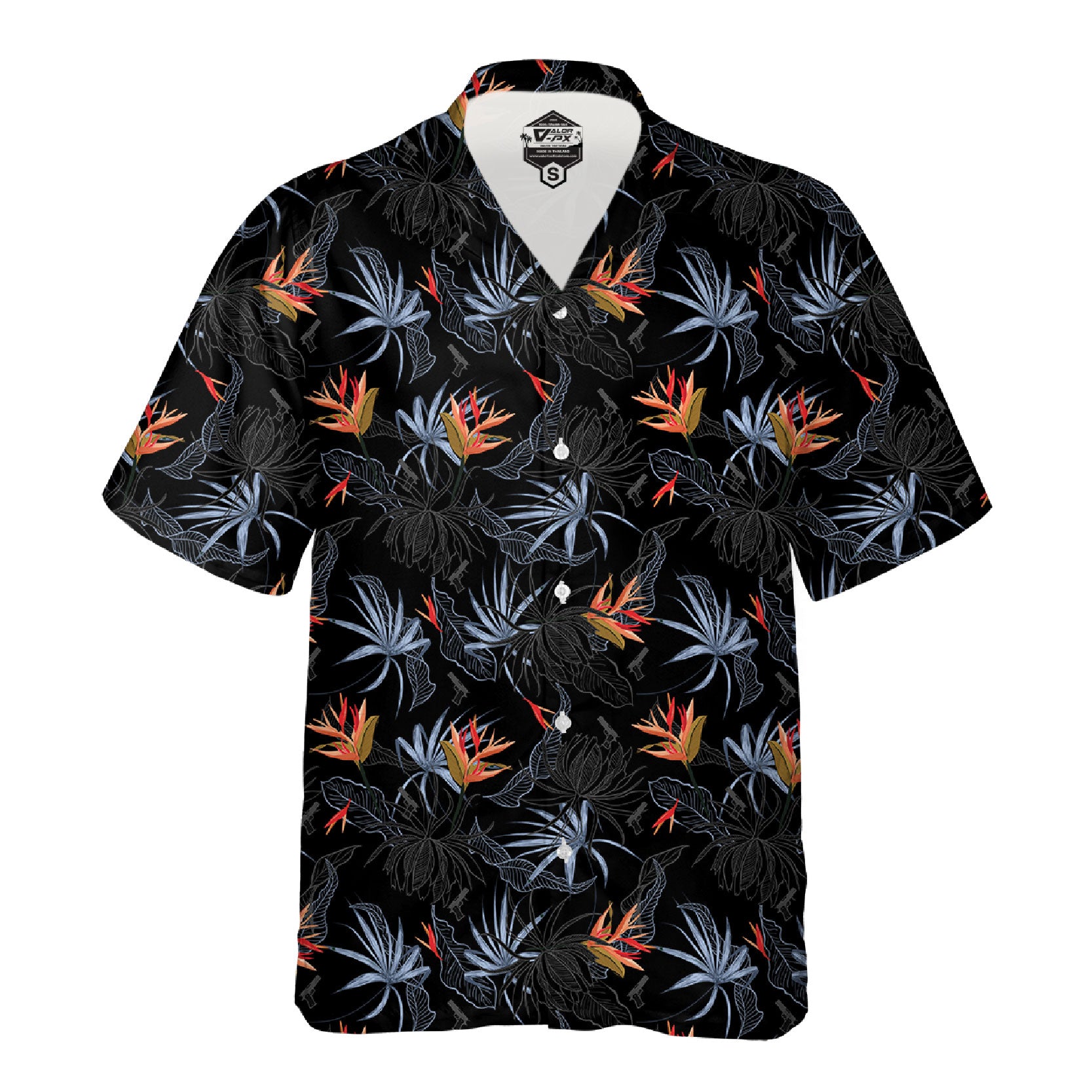เสื้อฮาวาย VALOR PX - Gun Flower Hawaii Shirts เสื้อใส่เที่ยว ฮาวายเชิ้ต