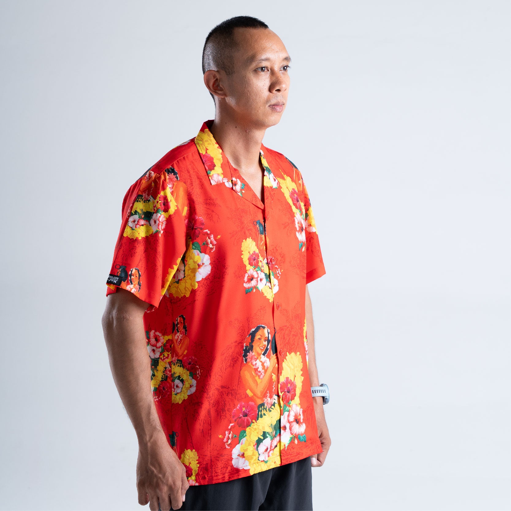 เสื้อโปโล VALOR PX - Girl Bomb Hawaii Shirts เสื้อใส่เที่ยว ลายเชิ้ตลายกราฟฟิค