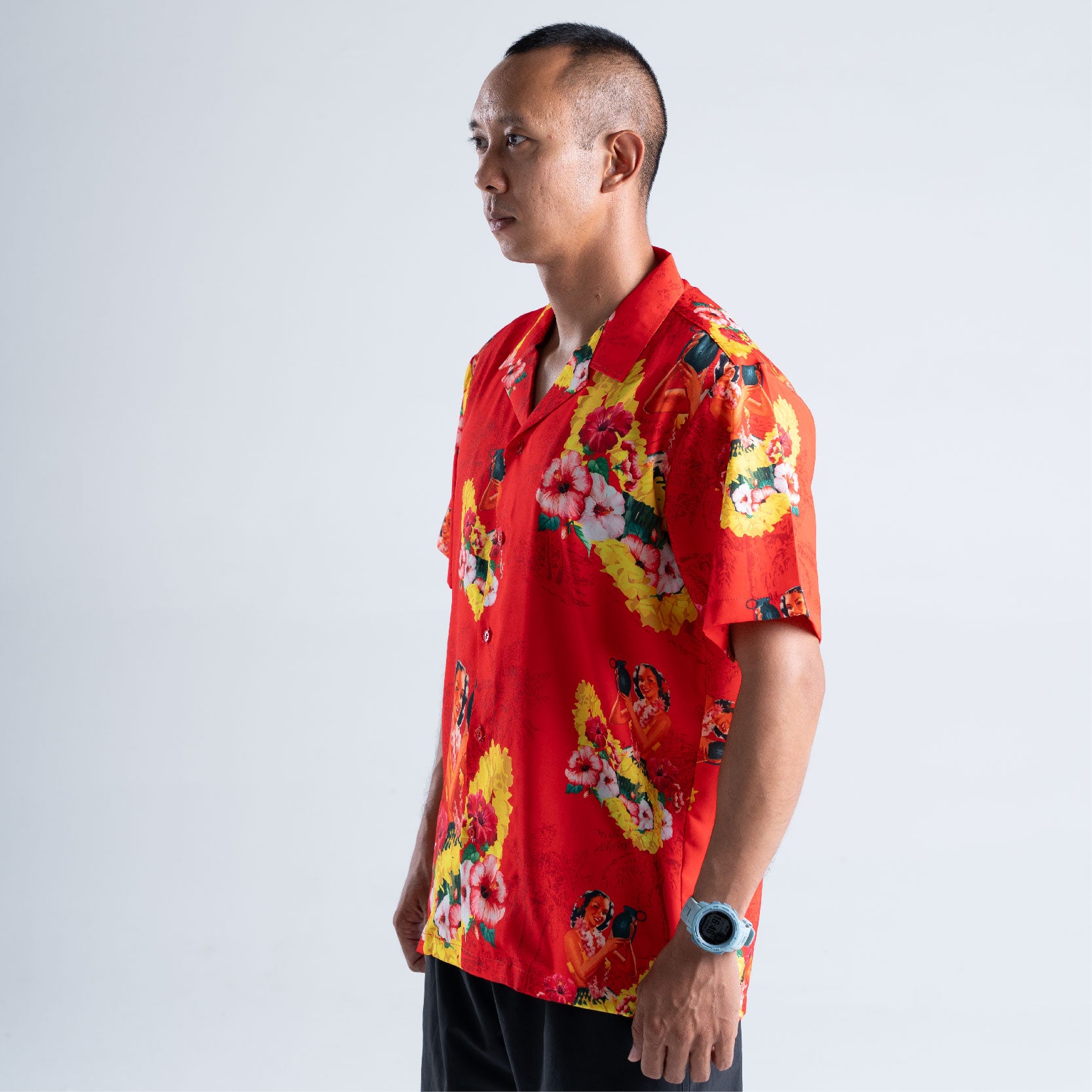 เสื้อโปโล VALOR PX - Girl Bomb Hawaii Shirts เสื้อใส่เที่ยว ลายเชิ้ตลายกราฟฟิค