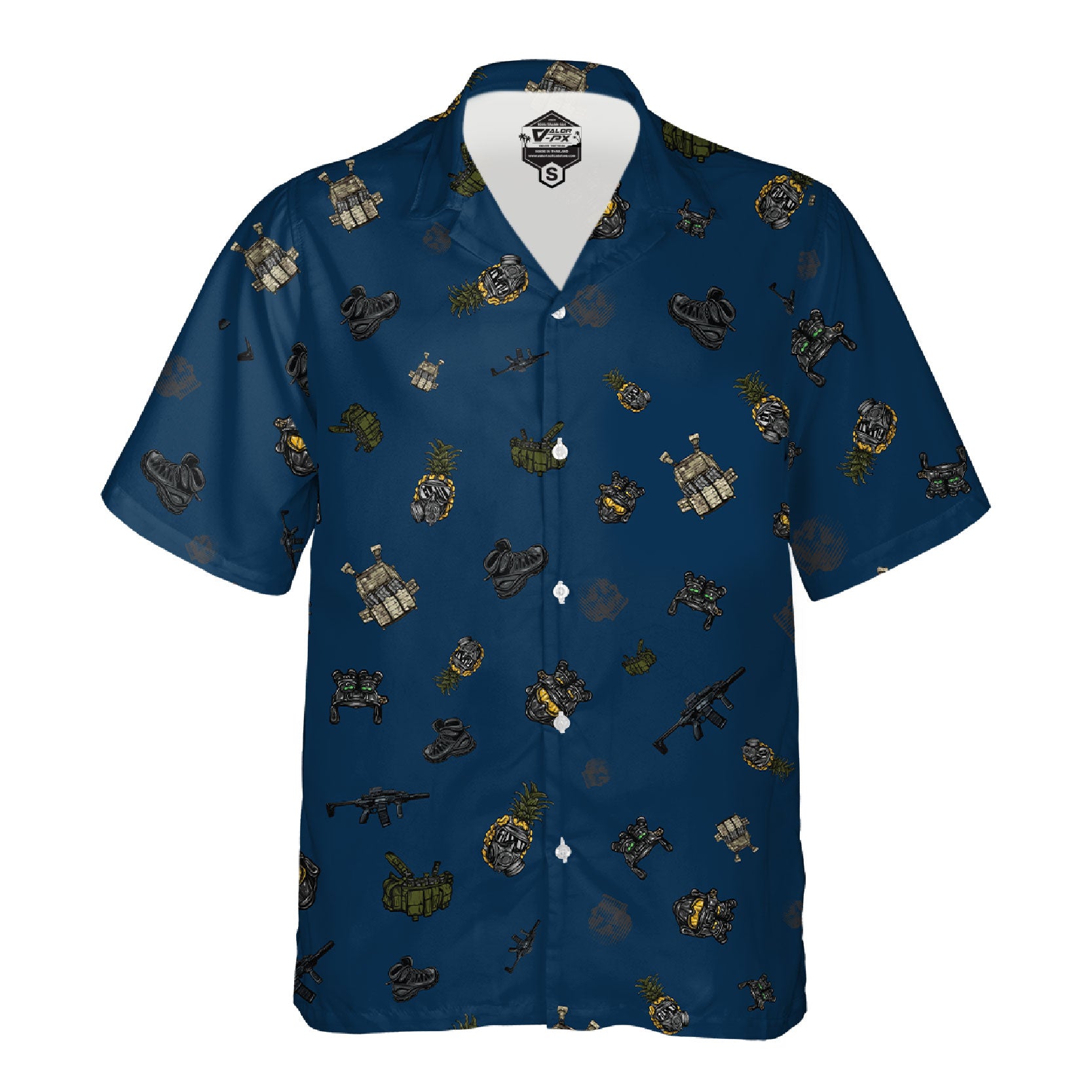 เสื้อโปโล VALOR PX - Tactical Hawaii Shirts เสื้อใส่เที่ยว ลายเชิ้ตลายกราฟฟิค