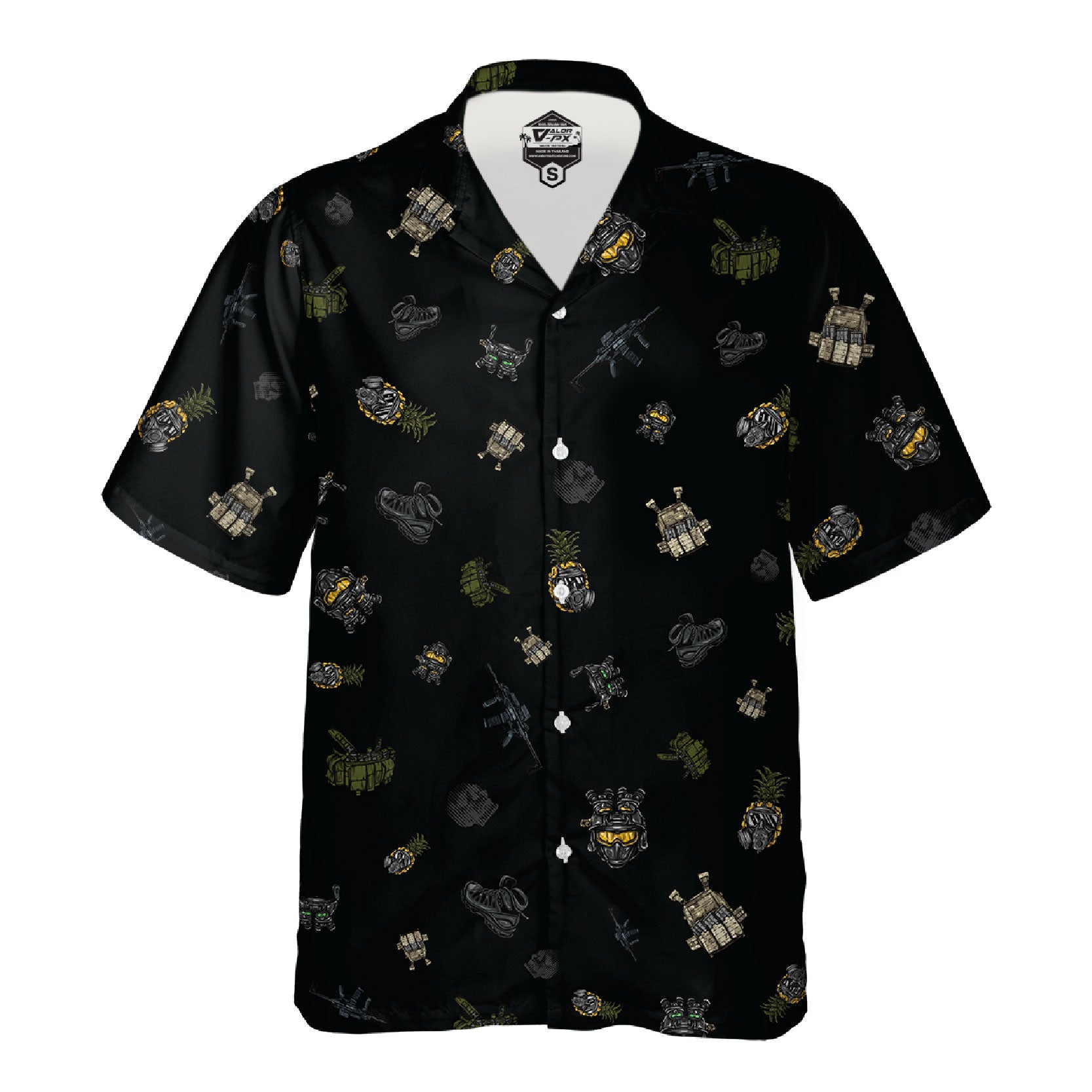 เสื้อโปโล VALOR PX - Tactical Hawaii Shirts เสื้อใส่เที่ยว ลายเชิ้ตลายกราฟฟิค