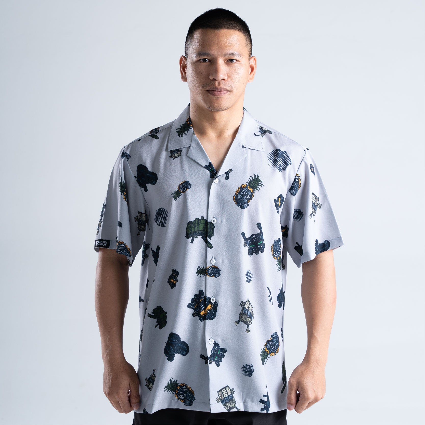 เสื้อโปโล VALOR PX - Tactical Hawaii Shirts เสื้อใส่เที่ยว ลายเชิ้ตลายกราฟฟิค
