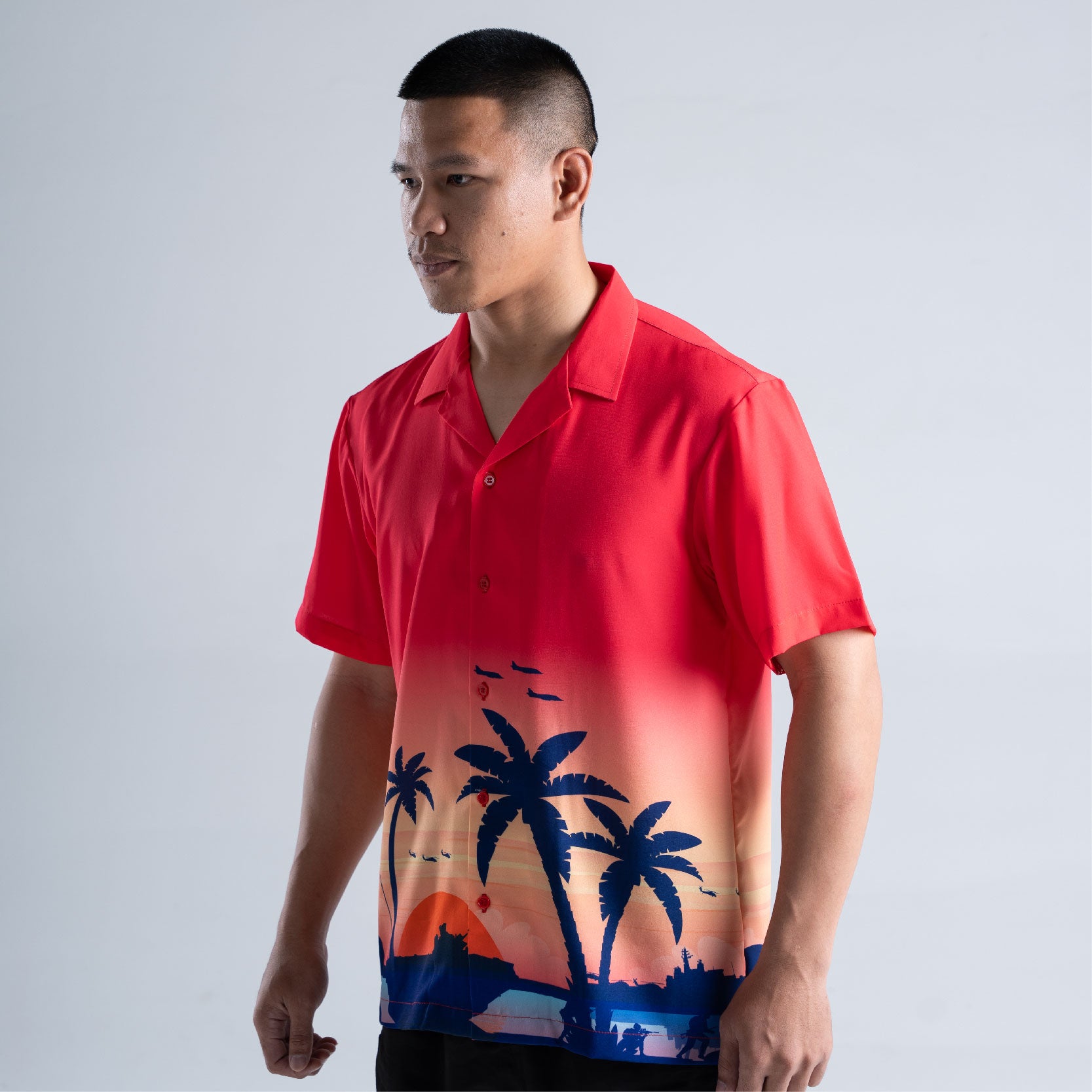 เสื้อโปโล VALOR PX - ยกพลขึ้นบก Hawaii Shirt เสื้อใส่เที่ยว ลายเชิ้ตลายกราฟฟิค