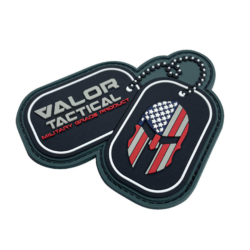 แพทซ์เวลโคร VALOR PX - PVC Patches Dogtag Valor Logo อาร์มพีวีซี ติดแขน