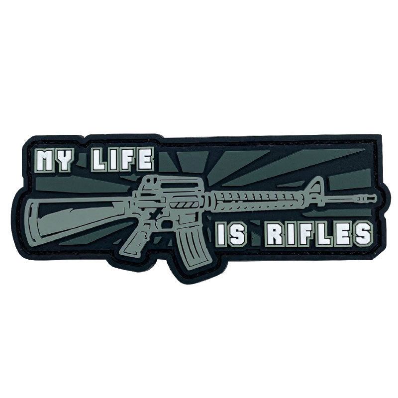 แพทซ์เวลโคร VALOR PX - PVC Patches My Life is my Rifles อาร์มพีวีซี ติดแขน