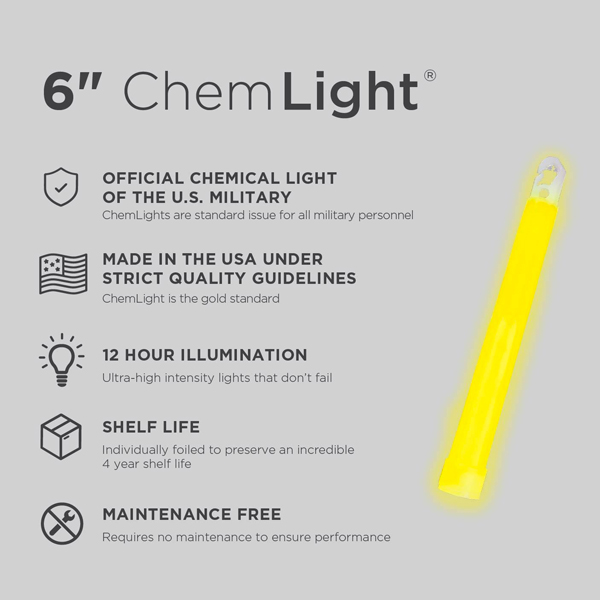 Cyalume 6" ChemLight, Light Stick