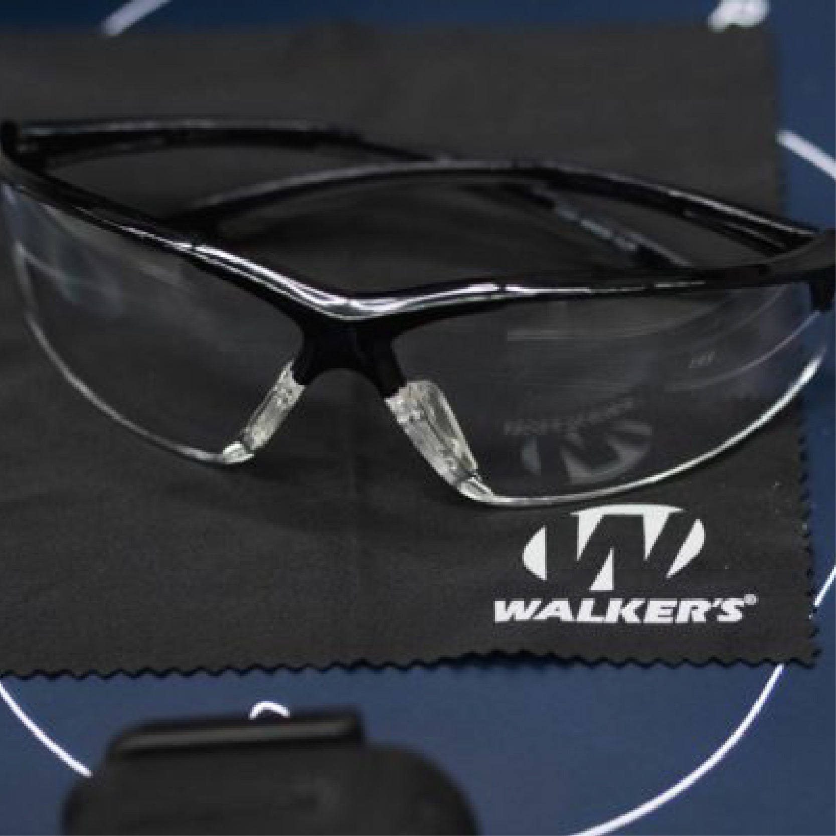 Walker's Ikon Tanker Shooting Glasses Full Frame with Case *Defects Lens* - back view