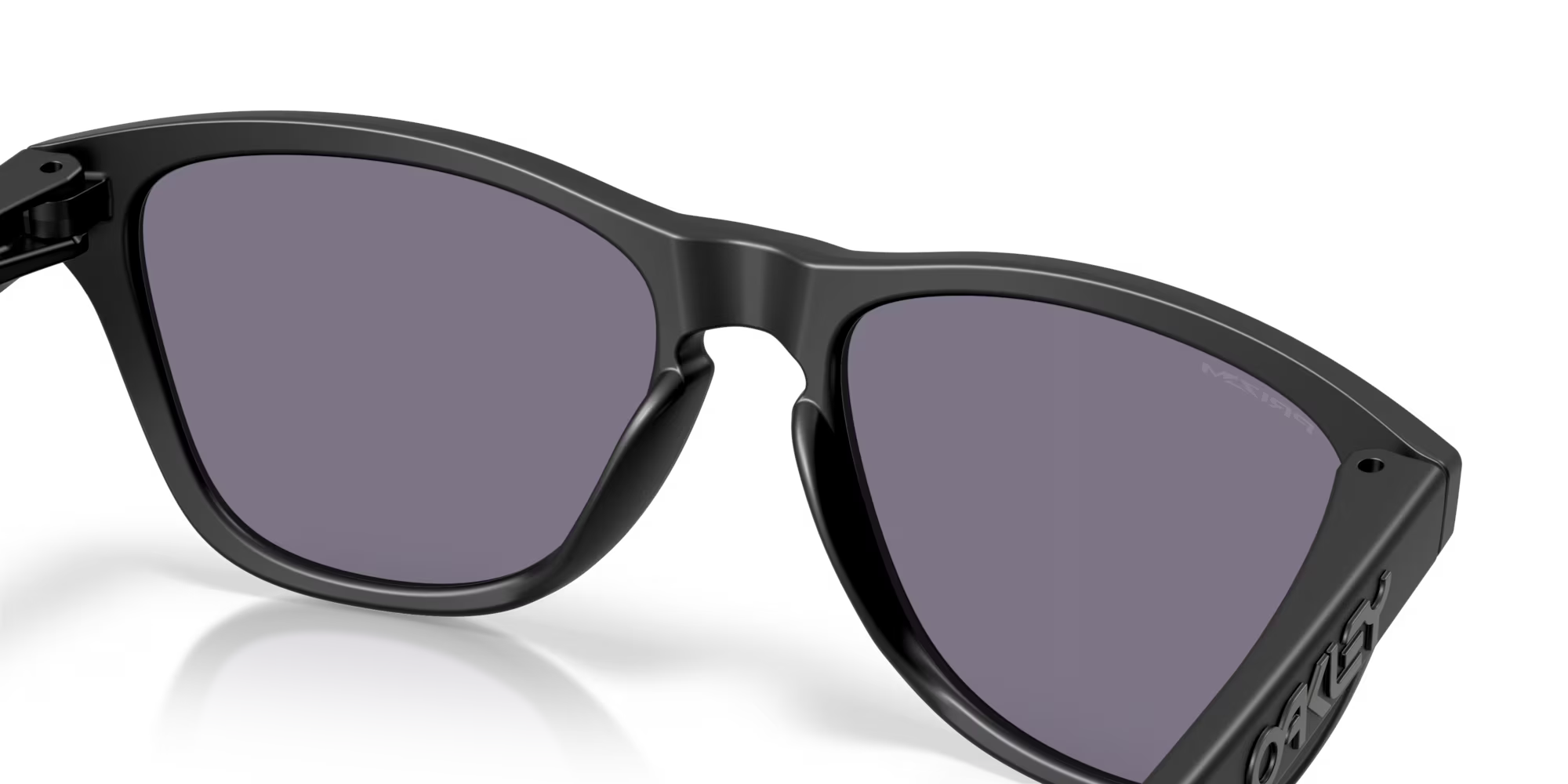 OAKLEY SI แว่นตาเลนส์สีม่วง มุมมองจากด้านในแว่น Frogskins S Mt Blk