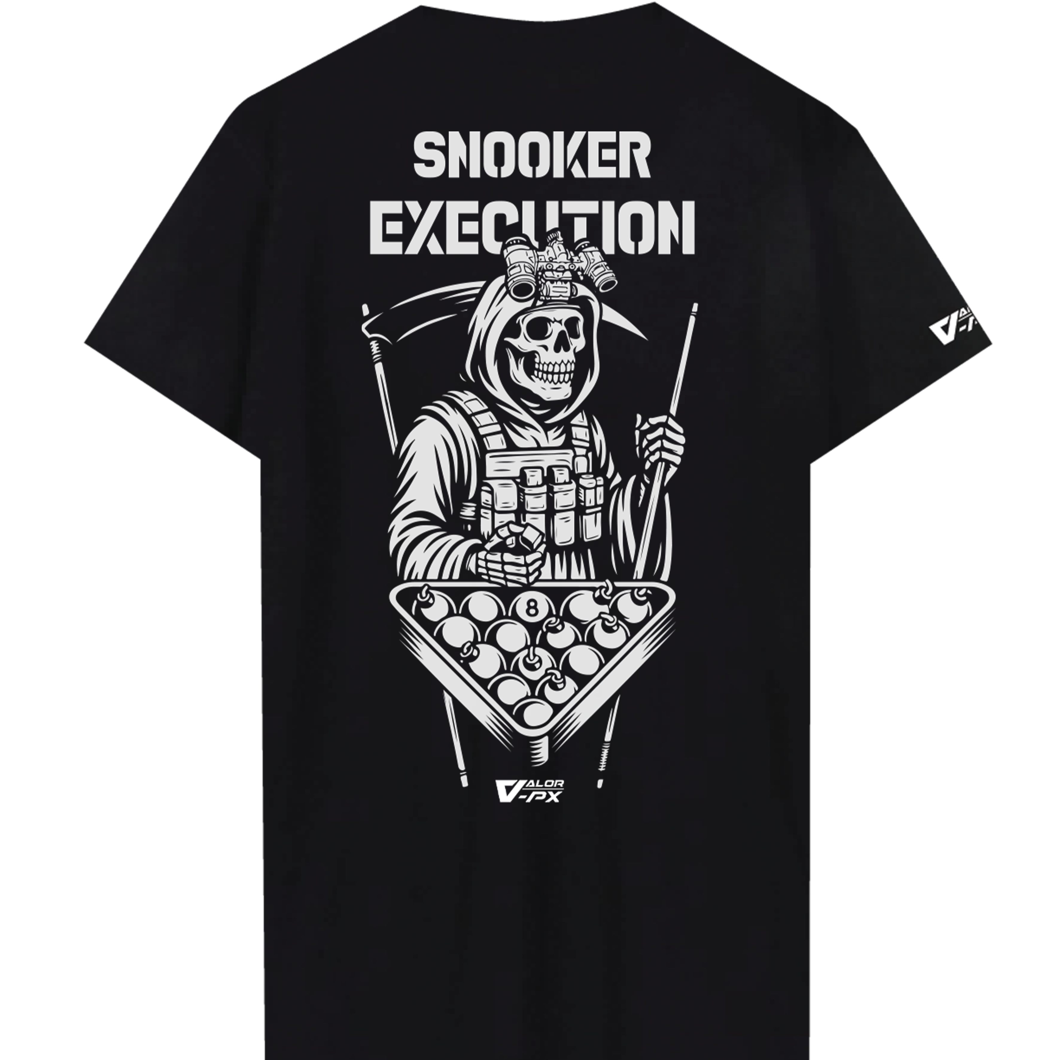 เสื้อยืดสกรีนลาย VALOR PX - Snooker Execution T-Shirt เสื้อใส่เที่ยว ลายกราฟิก
