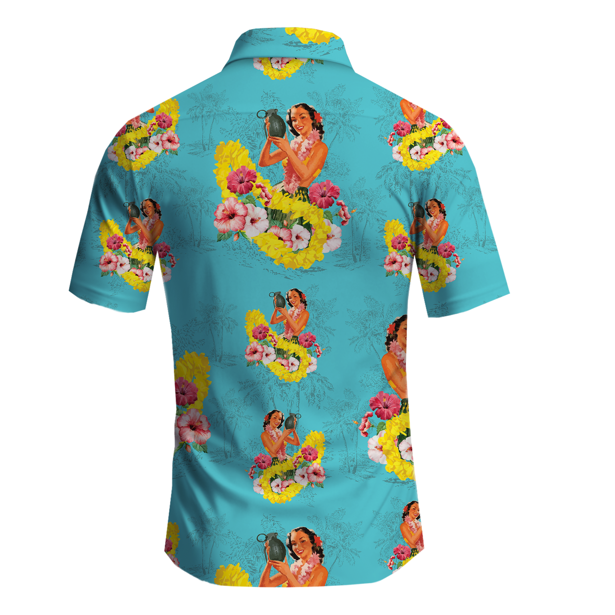 เสื้อฮาวาย VALOR PX - Girl Bomb Kids' Hawaii Shirts เสื้อใส่เที่ยว สำหรับเด็ก
