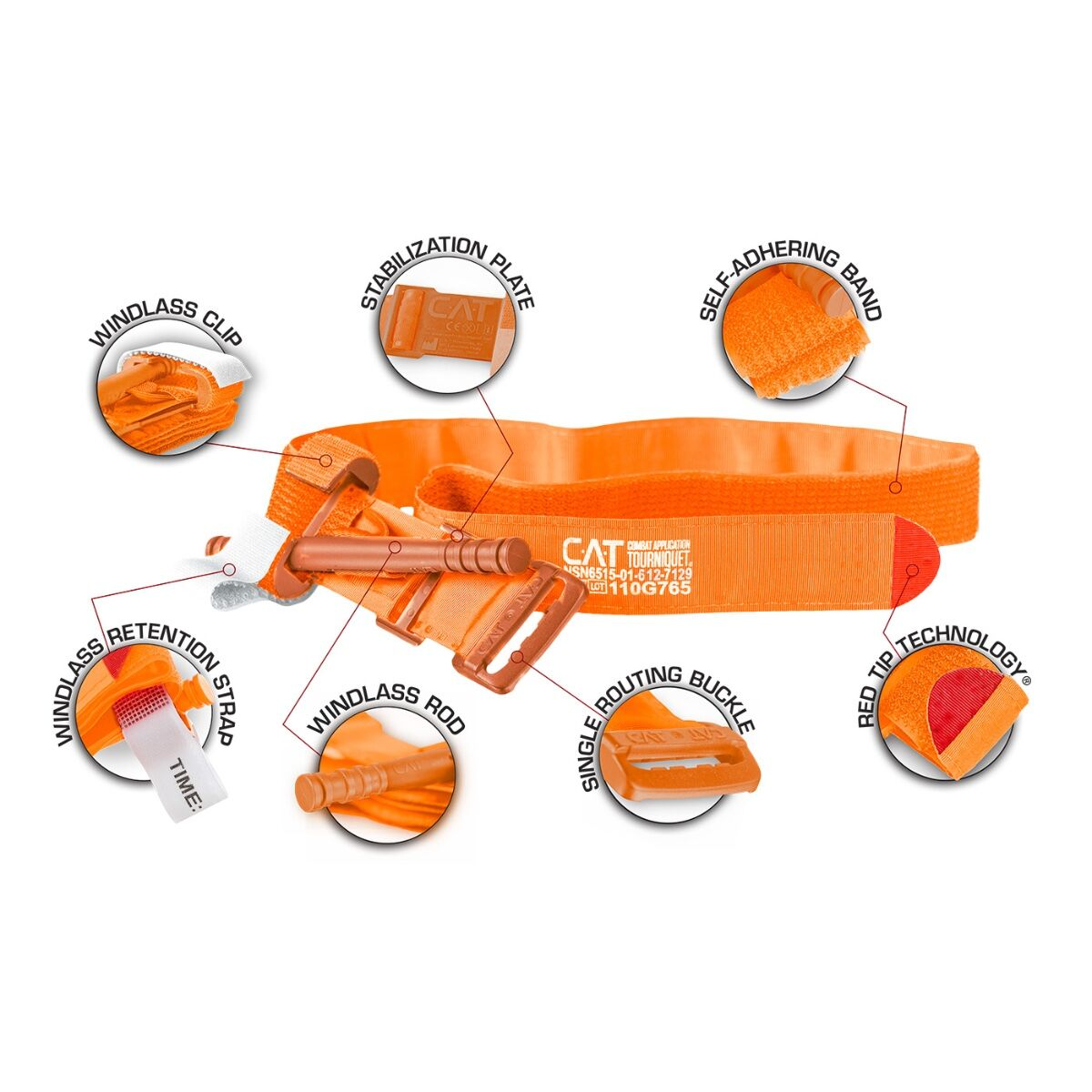 North American Rescue Combat Application Tourniquet (CAT), Black