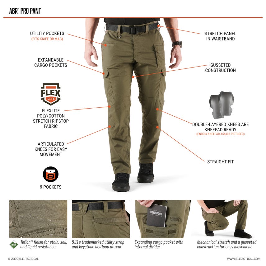 กางเกงคาร์โก้ ขายาว 5.11 - ABR PRO PANT คล่องตัว ใส่สบาย