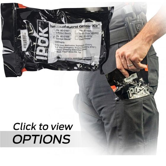 North American Rescue Individual Patrol Officer Kit IPOK With S-Rolled Gauze