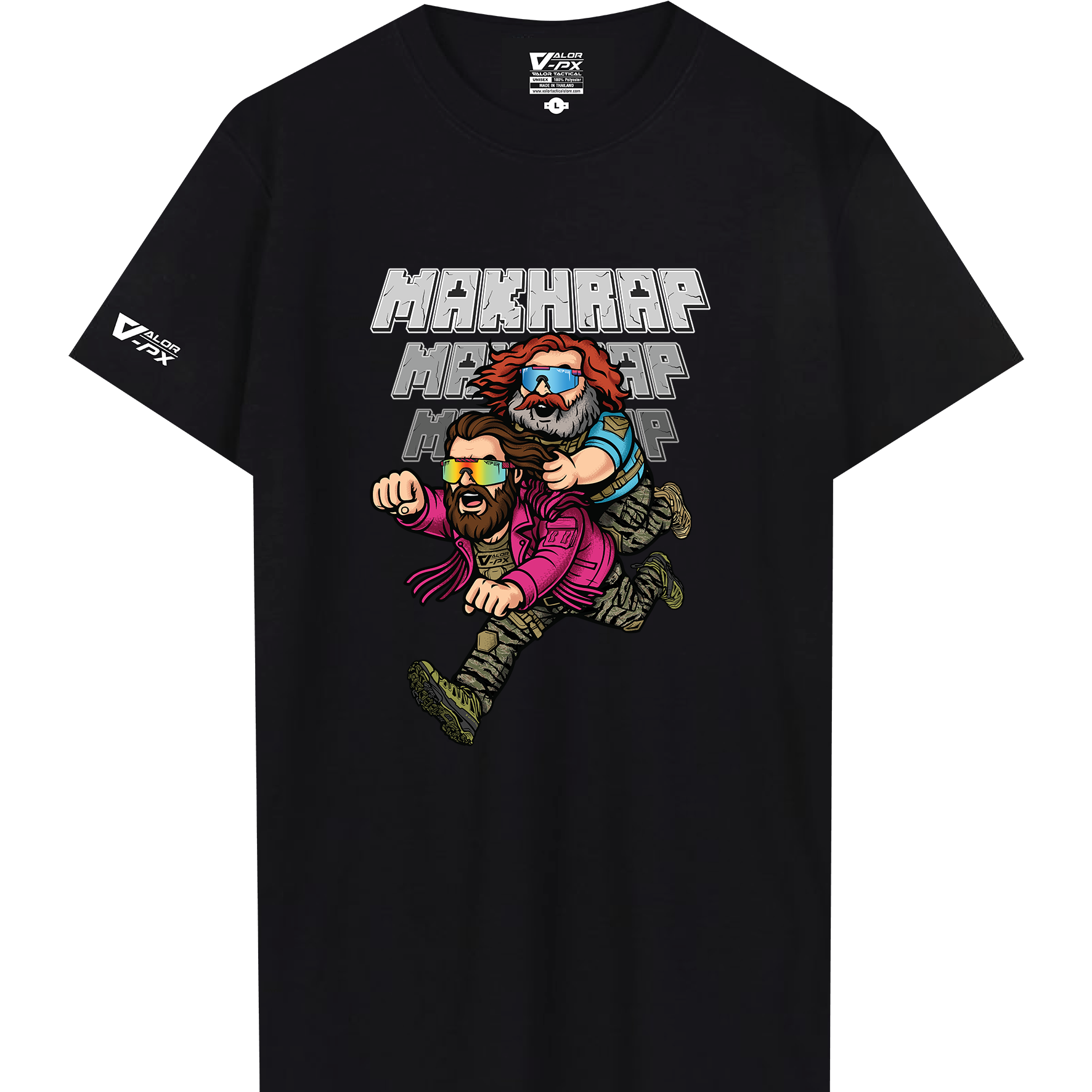 เสื้อยืดสกรีนลาย VALOR PX - MAKHRAP T-Shirt เสื้อใส่เที่ยว ลายกราฟิก