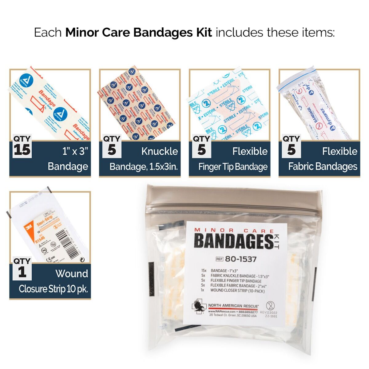 North American Rescue - Mini Trauma Sheet Kit - Black