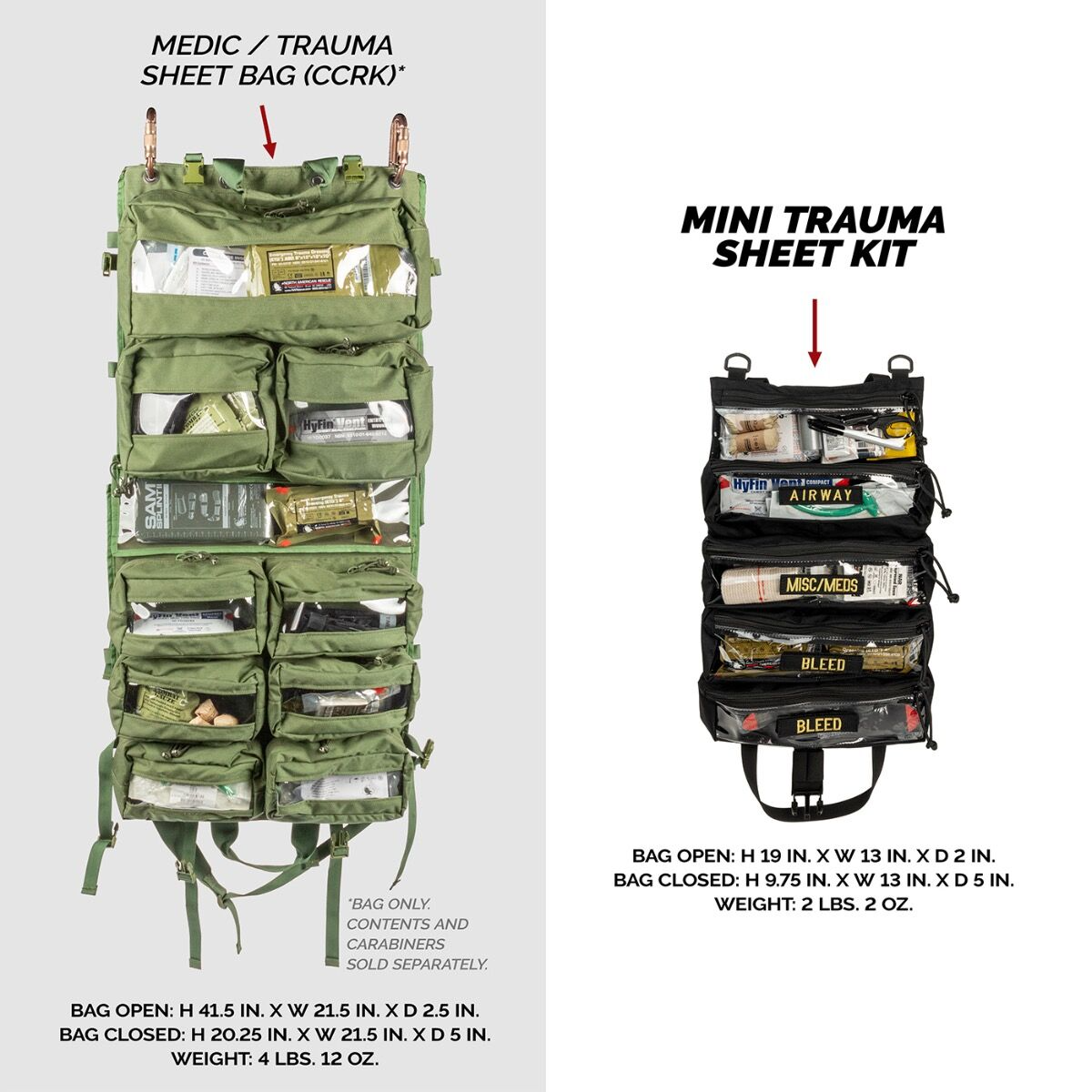 North American Rescue - Mini Trauma Sheet Kit - Black