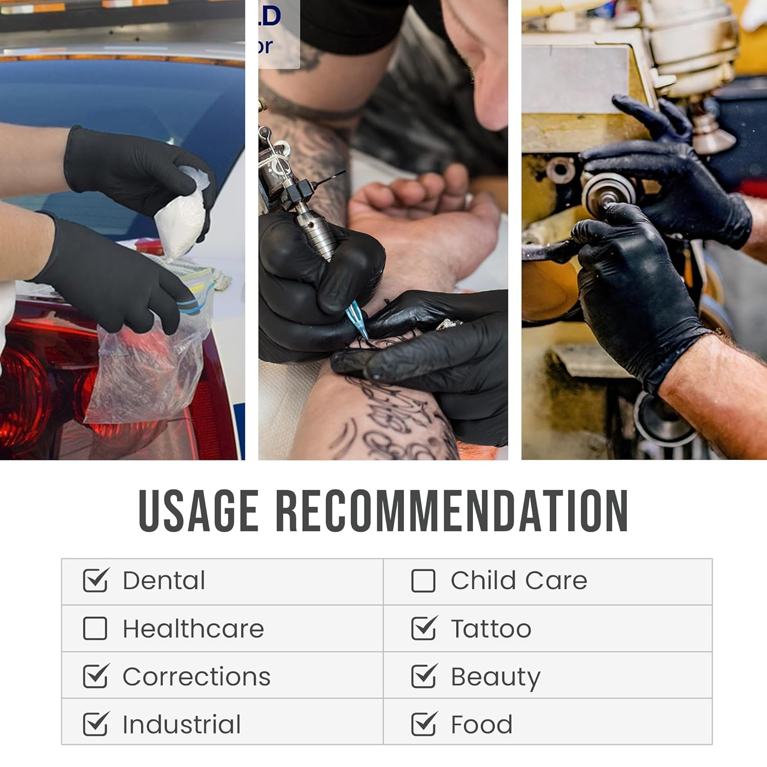 TacMed Solutions - Black Maxx Gloves 50 ชิ้น/กล่อง