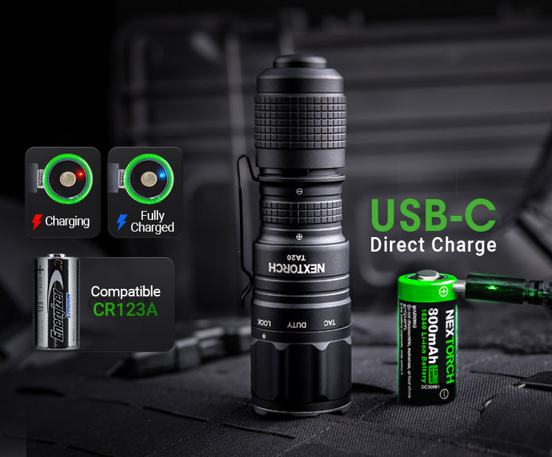 Nextorch TA20 Compact Tri-Mode Tactical Flashlight