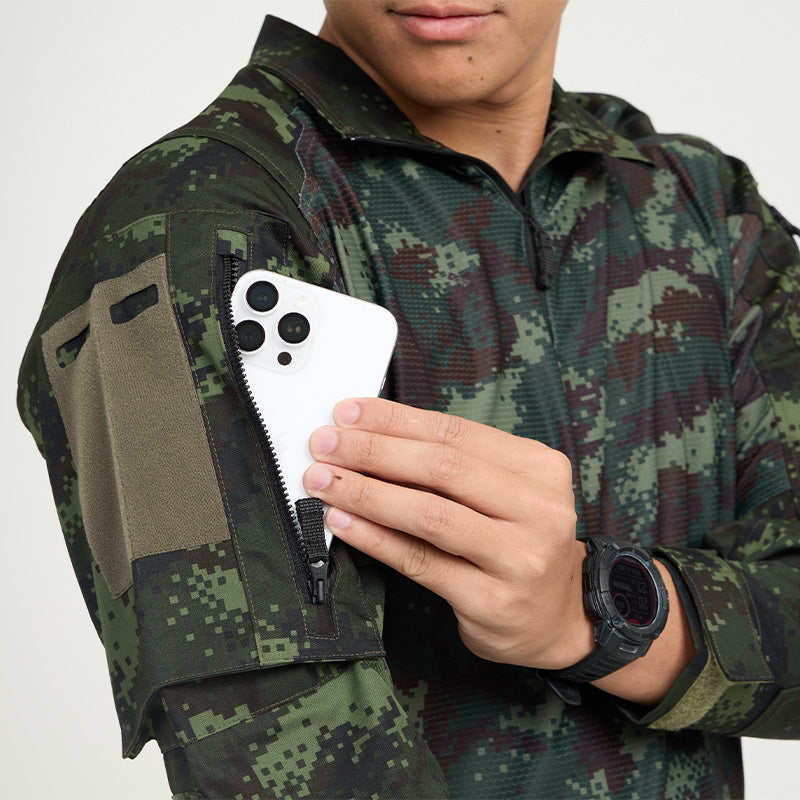 เสื้อทหาร Valor PX - Native Combat Shirt เสื้อคอมแบทลายพราง ทหารบก