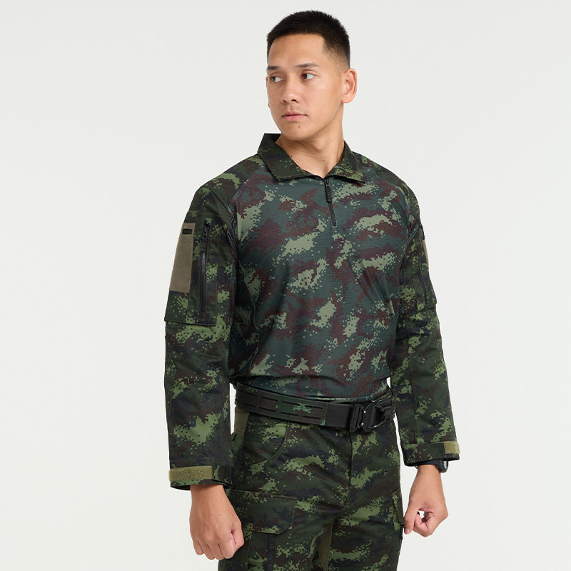 เสื้อทหาร Valor PX - Native Combat Shirt เสื้อคอมแบทลายพราง ทหารบก