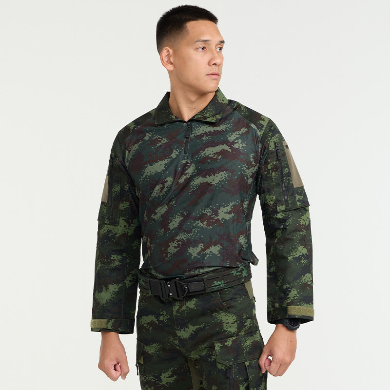 เสื้อทหาร Valor PX - Native Combat Shirt เสื้อคอมแบทลายพราง ทหารบก