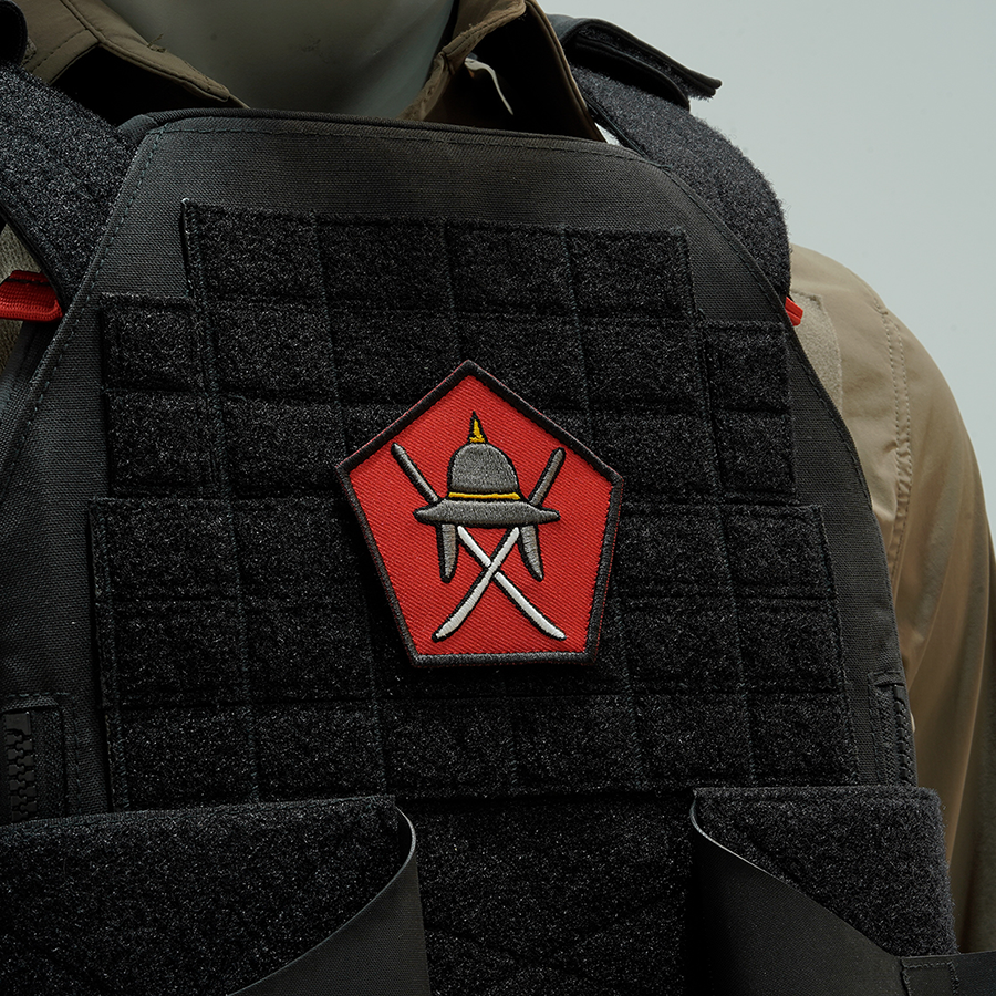 แพทช์ปัก VALOR PX - Embroidered Patch "รั้วของชาติ" อาร์มติดเสื้อ ขนาด 8 cm x 7.6 cm