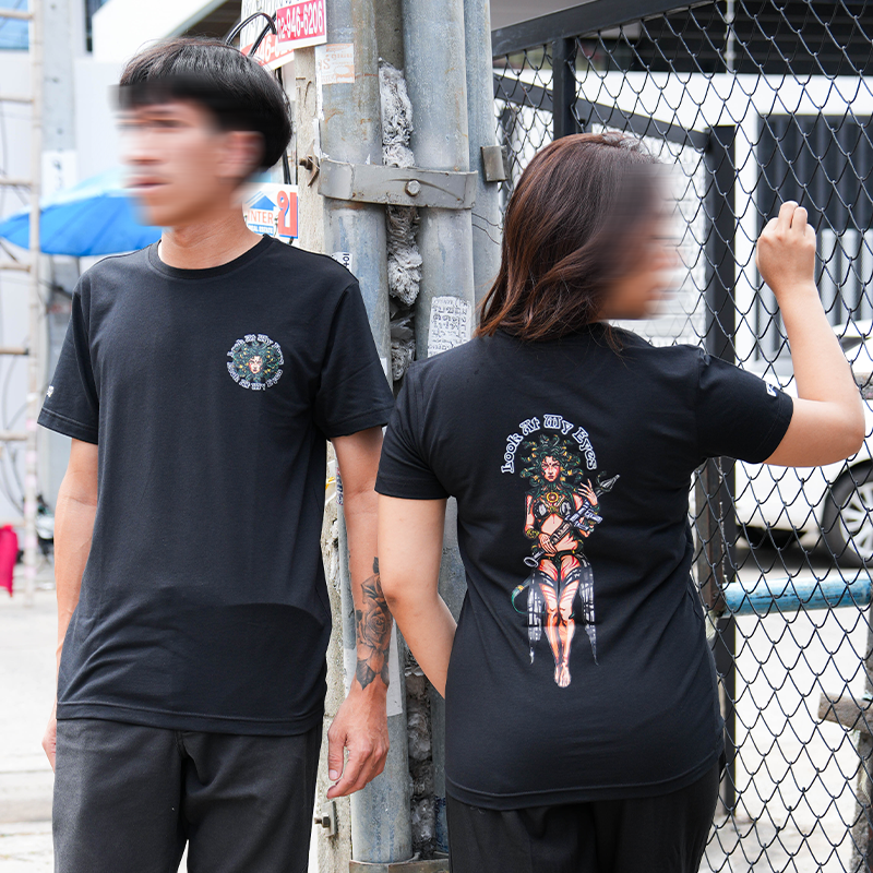 เสื้อยืดสกรีนลาย VALOR PX - Look at My Eyes T-Shirt เสื้อใส่เที่ยว ลายกราฟฟิค