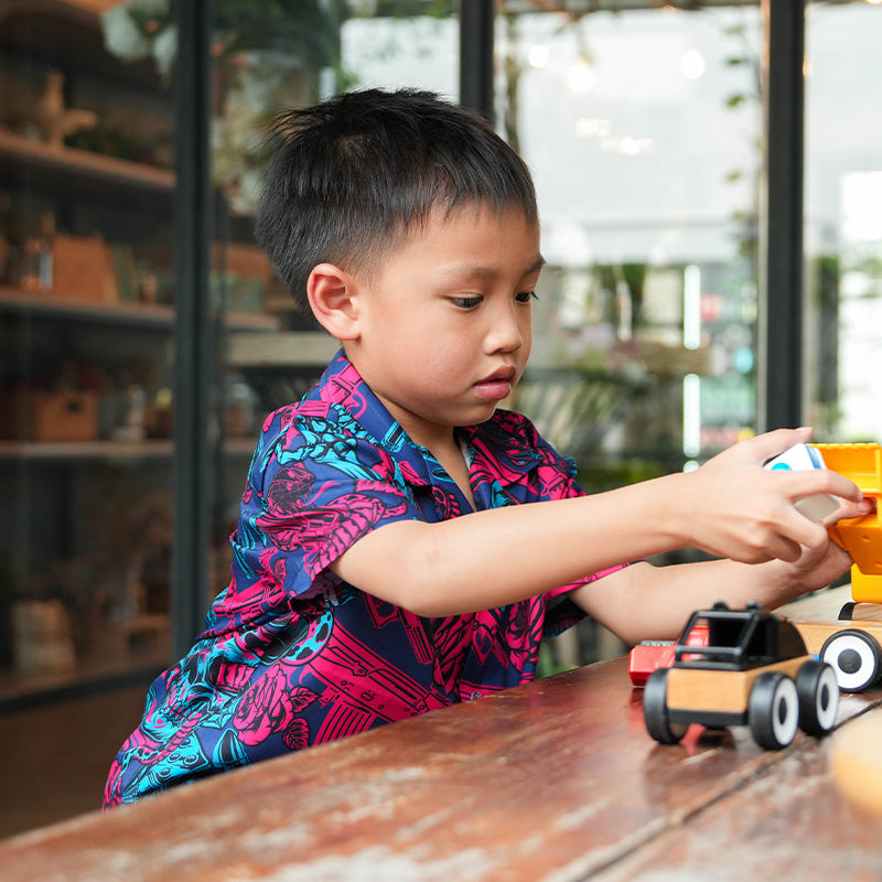 เสื้อฮาวาย VALOR PX - Venom Royal Kids' Hawaii Shirt เสื้อใส่เที่ยว สำหรับเด็ก